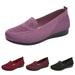 adviicd Tennis Shoes Womens Flat Shoes Womens Shoes Summer Casual Retro Hollow Breathable Comfortable Flat Casual Shoes Single Shoes Purple 6.5
