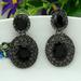 Naierhg 1 Pair Earrings Luxury Retro Style Oval Rhinestone Vintage Dangle Pierced Earrings for Party