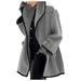 Dtydtpe Clearance Sales Shacket Jacket Women Winter Open Cardigan Color Casual Wool Coat Trench Jacket Warm Slim Long Overcoat Outwear Womens Long Sleeve Tops Winter Coats for Women