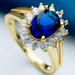 Naierhg Bridal Ring Fine Workmanship Jewelry Gift Women Elegant Rhinestone Finger Ring for Prom