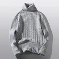 Men Winter Warm Plain Turtleneck Knitted Sweater Pullover Jumper Knitwear