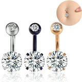 Naierhg Navel Ring Cute Comfortable Smooth Surface Navel Body Jewelry Piercing for Banquet