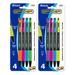 BAZIC Spyder Oil Gel Ink Retractable Pen 0.7mm Soft Grip (4/Pack) 24-Pack