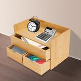 Bamboo Desk Organizer Mini Bamboo Desk Drawer Tabletop Storage Organization Box