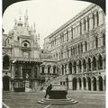 Venice: Doge S Palace 1908. /Nthe Courtyard Of The Doge S Palace In Venice Italy With The Dome Of San Marco Visible In The Background.