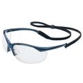 North by Honeywell Vapor Eyewear Clear Lens Polycarbonate Fog-Ban Anti-Fog Metallic Blue Frame - 1 PR (812-11150905)