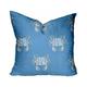 HomeRoots 410553 26 x 4 x 26 in. Blue & White Crab Zippered Coastal Throw Indoor & Outdoor Pillow