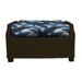 RSH DÃ©cor Indoor Outdoor Single Tufted Ottoman Replacement Cushion **Cushion Only** 21 x 17 Swaying Palms Blue Escape