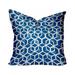 HomeRoots 410450 22 x 4 x 22 in. Blue & White Enveloped Geometric Throw Indoor & Outdoor Pillow