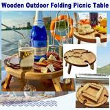 Home Textiles Winter Outdoor Portable Solid Wood Wooden Picnic Table With Retractable Legs Winter Summer Warm Fluffy