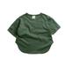 ZIZOCWA Baby Boy Tank Top Boys Size Small Toddler Kids Girls Boys Short Classic Loose Short Soft Short Sleeve Solid T Shirt Tee Tops Clothes Green Green80