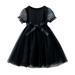 Little Girl Dress Kids Toddler Baby Girls Short Bubble Sleeve Tulle Party Princess Princess Pageant Dress