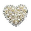 Clip Style Car Perfume Base Heart Shape Pearl Rhinestone Decor Aromatherapy Solid Perfume Diffuser Auto Vehicle Inner Dashboard Decoration Valentine s Gift (Silver)