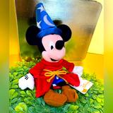 Disney Toys | Disney Exclusive Nwt Vtg 90s Fantasia Mickey Mouse Sorcerer Bean Bag Plush W/Tag | Color: Blue/Red | Size: 8”