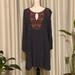 American Eagle Outfitters Dresses | Embroidered Boho Dress | Color: Gray | Size: Xl