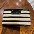 Kate Spade Bags | Kate Spade Patent Leather Striped Keychain Coin Purse Wallet | Color: Black/Cream | Size: Os