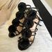 Kate Spade Shoes | Kate Spade Rose Heels Sandals Black Patent Size 9 | Color: Black | Size: 9