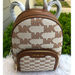 Michael Kors Bags | New Michael Kors Jaycee Medium Logo Zip Pocket Backpack | Color: Brown/Cream | Size: 8.75”W X 12”H X 4.25”D