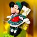 Disney Accents | Disney Store Nwt Vintage 90s Globe Trotting Scottish Minnie Mouse Bean Bag Plush | Color: Green/Red | Size: 9”