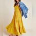 Anthropologie Dresses | Anthropologie Maeve Gillian Tiered Maxi Dress, Size S | Color: Gold/Yellow | Size: S