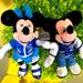 Disney Toys | Disney Exclusive Vtg 90s Mickey & Minnie Class Of 01 Retired Bean Bag Plush Set | Color: Blue/White | Size: 8”