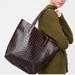 J. Crew Bags | J. Crew Carryall Tote In Croc Embossed Italian Leather | Color: Brown/Pink | Size: Os