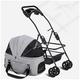 Pet Dog Stroller for Small Medium Dogs/Cats, Cat Stroller for 2 Cats, Dog Pram Pet Cat Strollers Premium Pet Pushchair Detachable Travel Carrier Trolley with Cup Holder (Color : Gray A)