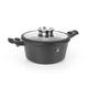 Induction Pot 24 cm in Stone Super Non-stick Casserole Pan Deep Pasta in Steel German Technology 50% Bill Savings Also Perfect in the Oven