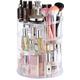 Cq acrylic 360 Degree Rotating Makeup Organizer for Bathroom,4 Tier Adjustable Cosmetic Storage Cases and Make Up Holder Display Cases,Clear