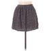 Forever 21 Casual A-Line Skirt Mini: Gray Bottoms - Women's Size Medium