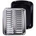 ColorLife Porcelain Broiler Pan w/ Chrome Grill, 2-Piece Ceramic in Black | 1.5 H x 17 W x 13 D in | Wayfair PP8B000FNJ5V2