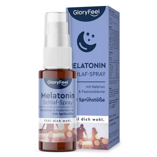 gloryfeel® Melatonin + Baldrian, Lavendel Melissen Extrakt Spray Minze 220 St Mundspray