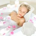 Bath Pillow with 6 Powerful Suction Cups 4D Breathable Mesh Bathtub Spa Pillow Ergonomic Bathtub Cushion Soft Bath Tub Pillow Neck and Back Support Quick Dry for Bathtub Spa Bathroom 15.5Ã—18.1Ã—2.7in