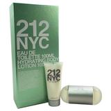 212 NYC by Carolina Herrera for Women - 2 Pc Gift Set 3.4oz EDT Spray 3.4oz Hydrating Body Lotion