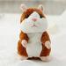 Mulanimo Lovely Talking Plush Hamster Toy Can Change Voice Record Sounds Nod Head or Walk Early Education for Baby Different Size for Choice
