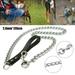 Heavy Duty Dog Leash Metal Dog Leash Dog Chain with Leather Handle for Large And Medium Size Dogs 47 inch