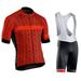 Men s Cycling Jersey Set Biking Short Sleeve Set with 9D Gel Padded Shorts Cycling Clothing Set for MTB Road Bike