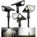 4 Pack Super Bright Solar Spot Lights Outdoor [47 LEDs | 4 Sides Illuminants | Light Angle] IP65 Waterproof Solar Outdoor Lights Garden Lights Solar Powe Landscape Lights