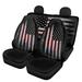 Pzuqiu Patriotic American Flag Car Seat Covers Full Set for Women Car Accessories Universal Front & Rear Seat Covers Split Bench Protector Saddle Blanket Seat Covers for Trucks SUV