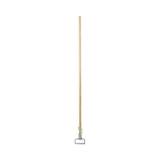 Spring Grip Metal Head Mop Handle for Most Mop Heads Wood 60 Natural | Bundle of 10 Each