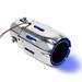 MoreChioce Stainless Steel Exhaust Pipe Car LED Light Exhaust Tail Pipe Modification Accessories Exhaust Pipe Muffler Type A Blue Light