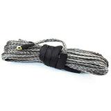 AAYU Brand - Gray Synthetic Winch Rope 1/4 - 50 feet - Winch Recovery Cable | Great for Off Road ATVs Winches ATV/UTV SUV Truck 4x4 Boat Ramsey