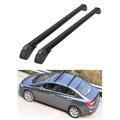 Top Car Roof Rack Cross Bars 43.3 Aluminum Steel Luggage Carrier Adjustable Roof Cross Bars for Car SUV Vehicle Universal Black
