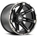 Grid Wheels B221287T42 22 in. Dia. x 12 in. GD12 -44 mm Offset 8 x 170 mm Wheel with Matte Black Lip Dark Tint