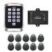 FPC-5684 Visionis VIS-3004 Access Control Indoor + Outdoor Rated IP68 Metal Keypad + Reader Standalone With Mini Controller + Wiegand 26 No Software EM Cards 1000 Users + Pack Of 10 Key Fobs