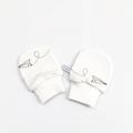 White Geometric Baby Mittens, Scratch Mitts. Jersey Cotton Knit With Paper Planes. Baby Gift Boy Or Girl Hand Covers Gender Neutral