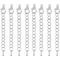 20 PCS Alloy Lobster ClaspsTail Chain Necklace Bracelet Earrings Extension Chain DIY Findings Jewelry Extender Tail Extender Chain (White K)