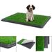 Topcobe Artificial Grass Bathroom Mat for Puppies and Small Pets Fake Grass Drainage Holes Faux Grass Rug Carpet for Pets 30 x 20