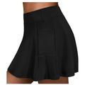 Wozhidaose Black Dresses for Women Sweatpants Women Tennis Skirts Run yoga Inner Shorts Elastic Sports Golf Pockets Hakama Shorts for Women