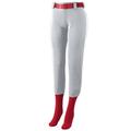 Augusta S Girls Low Rise Homerun Softball Pant Silver Grey 1241